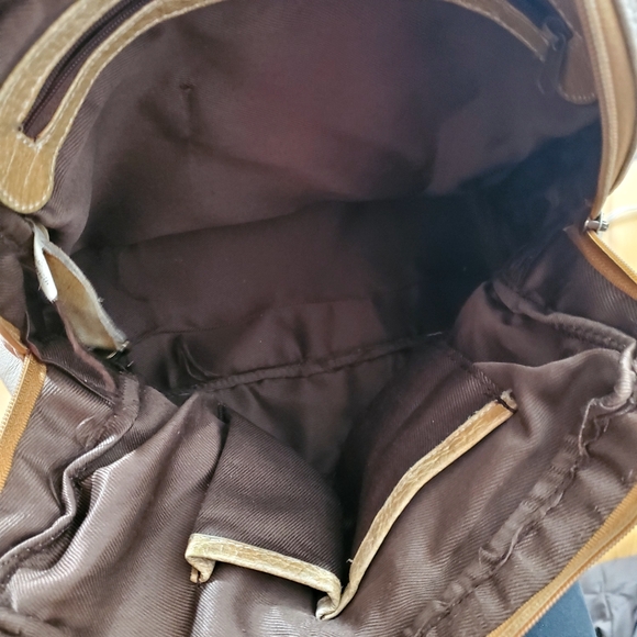 Vintage Floral Embroidered Tote Bag - Cream and Brown - Picture 12 of 13